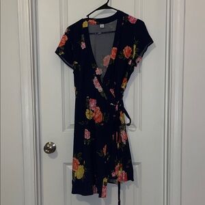 Old Navy Navy Floral Mini Dress